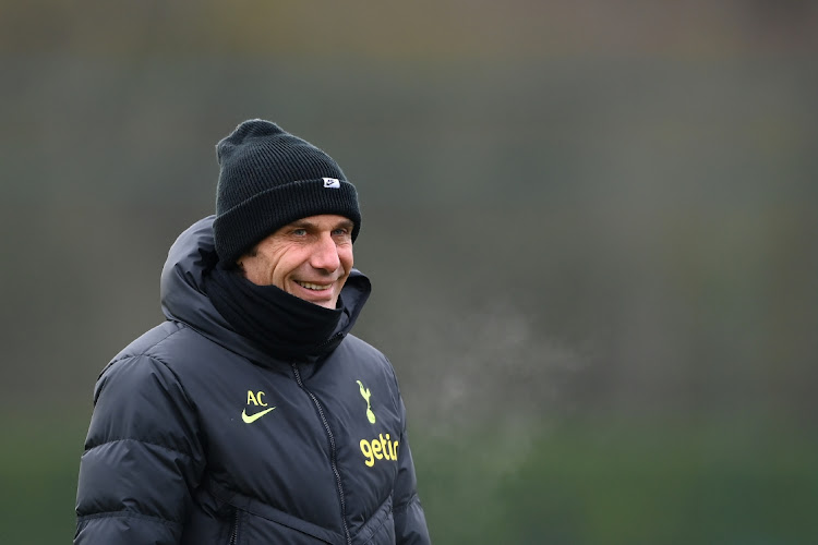 Tottenham Hotspur manager Antonio Conte smiles during a training session ahead of their match against AC Milan, in Enfield, England, March 7 2023. Picture: ALEX DAVIDSON/GETTY IMAGES