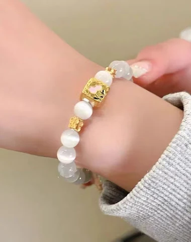 Bracelet double à perles Tulip Cube - 0