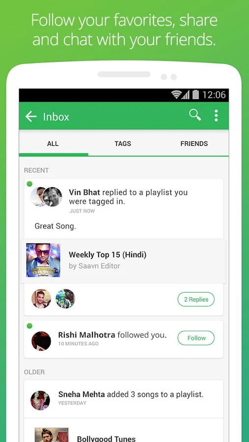 Saavn Music & Radio - screenshot