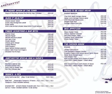 Amethhyyst menu 