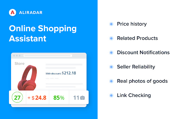 AliRadar Shopping Assistant chrome extension