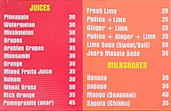 HSR Juice Corner & Bakery menu 1