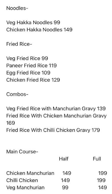 Desi Chinese Hub menu 