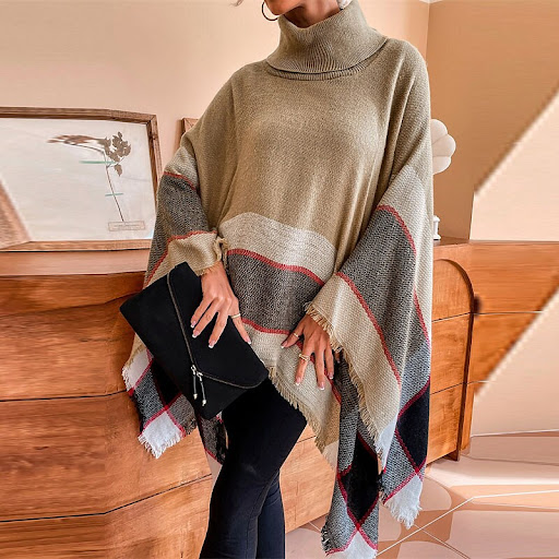 Title 15, Womens Cape Pullover Crochet Tassel
