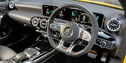 The interior of the A35 AMG.  