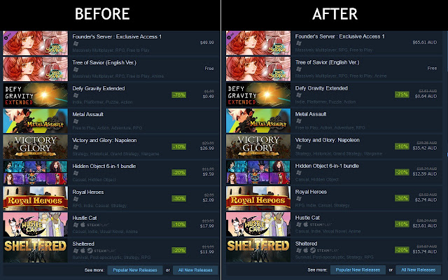 Steam AUD screenshot