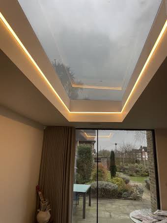 LED strip in skylight album cover