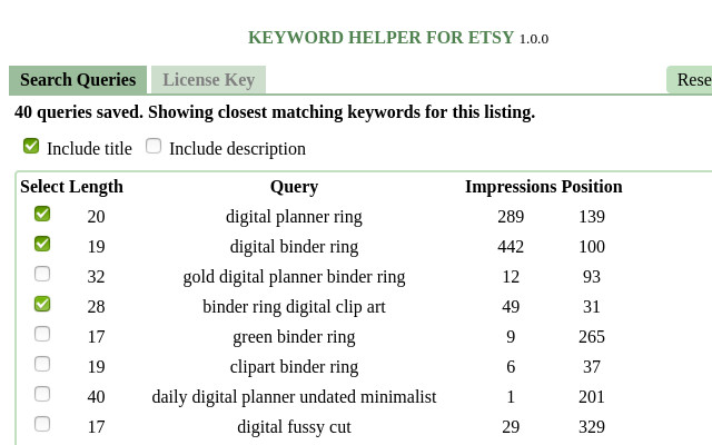 Keyword Helper For Etsy Preview image 2