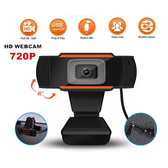 Webcam Máy Tính Chuyên Dụng Cho Livestream, Học Và Làm Việc Online Siêu Rõ Nét Hd 720P