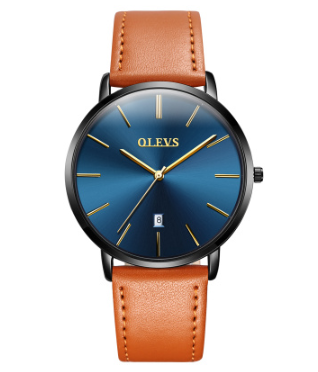Nouvelle montre homme tendance, calendrier, étanche, cuir, quartz. Élégance et praticité pour un style impeccable au quotidien.