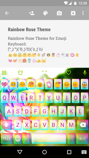 Rainbow Rose Emoji Keyboard