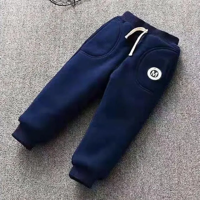 Baby cotton pants with ankle bands, padded fleece trousers, 0-6 years. Comfortable and warm for your baby or toddler.