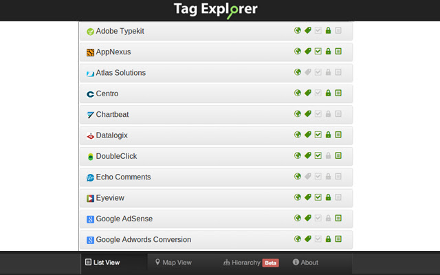 Tag Explorer chrome extension