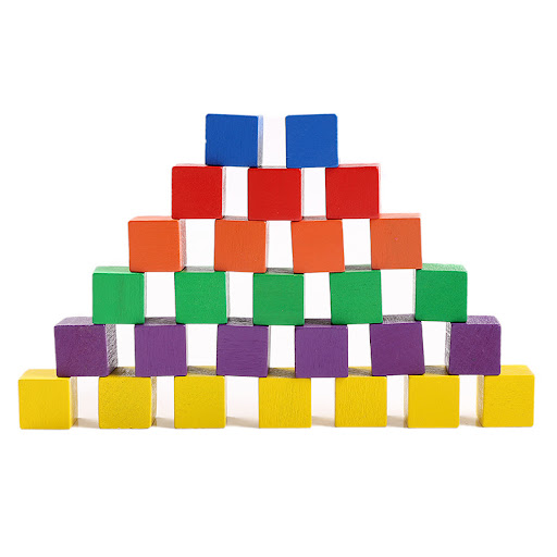 Title 4, 100 Cube Wood Small Building Blocks Childrens ...
