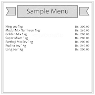 Pratapgarh Namkeen Bhandar menu 1