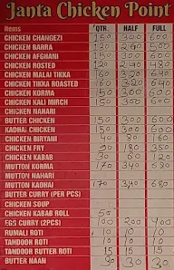 Janta Chicken Point menu 2