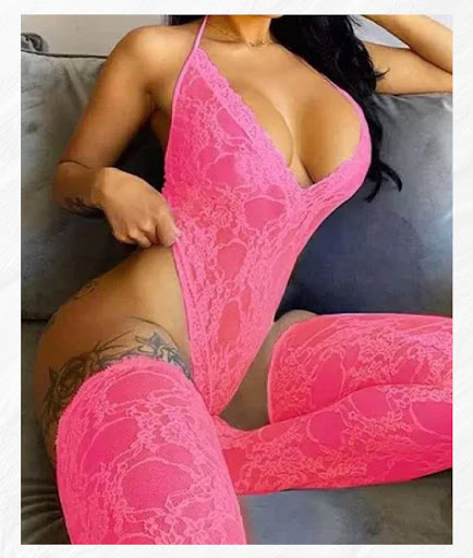 Title 7, Sexy Underwear Lace Deep V Halter Stockings Two...