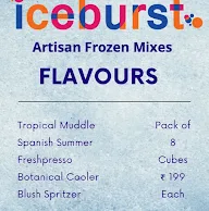 Iceburst menu 1