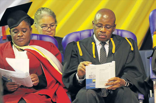 VIP GUEST: Terrence Nombembe delivered a keynote address at Fort Hare’s graduation ceremony Picture: MICHAEL PINYANA