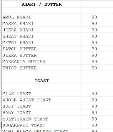 Crosta The Cake Boutique menu 