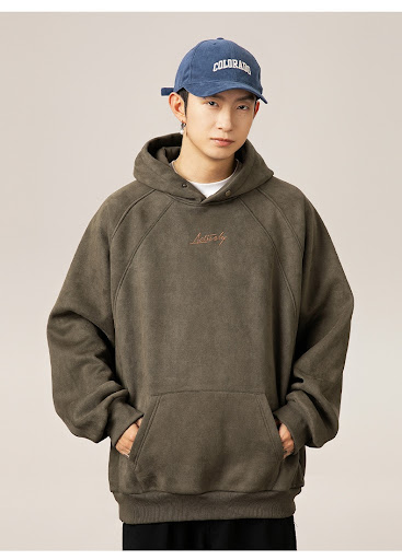 Title 6, Mens 400g Suede Heavy Hooded Sweater Autumn An...