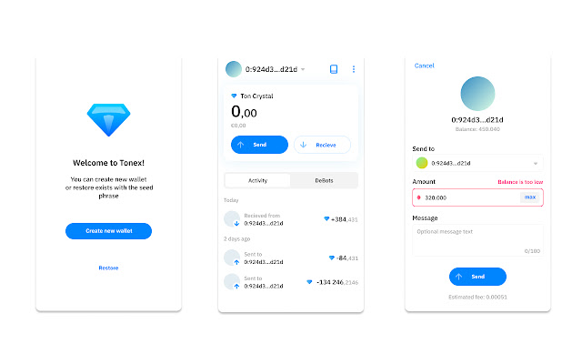 Tonex Wallet chrome extension