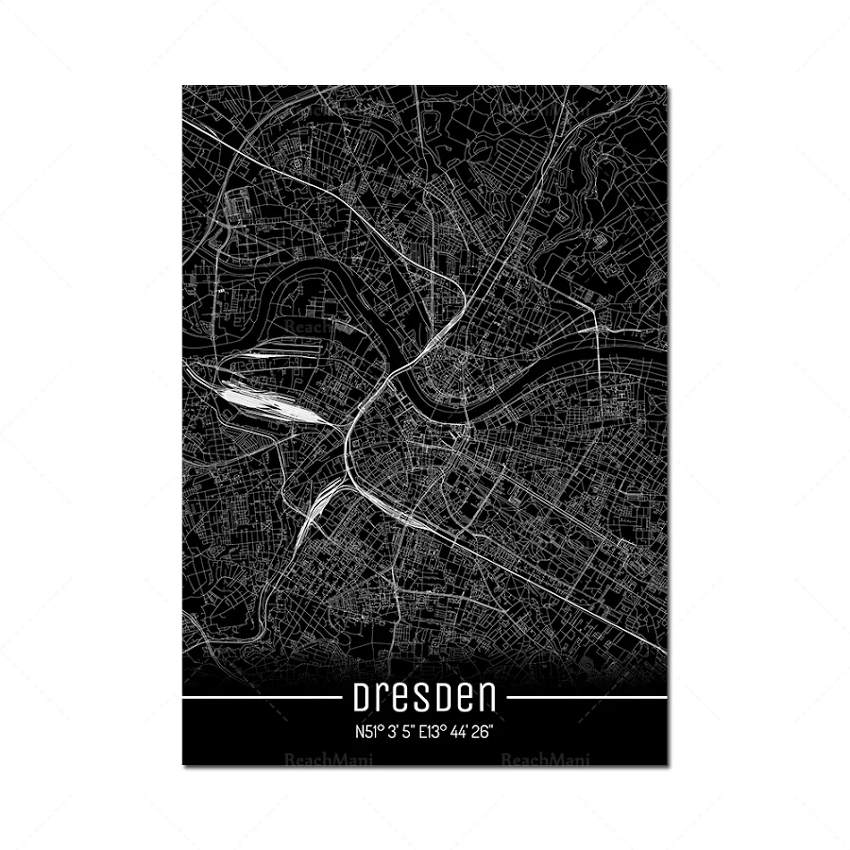 Lienzo Decorativo Mapa Líneas Negras Arte Mural Hogar – Impresión de alta calidad, diseño moderno para cualquier pared.