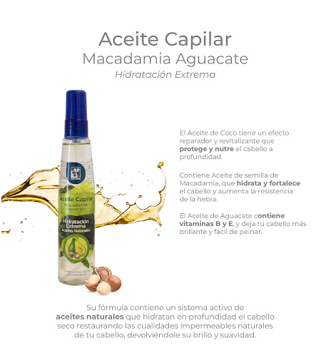 Aceite Capilar Farmatodo Reparador Macademia y Aguacate 120Ml