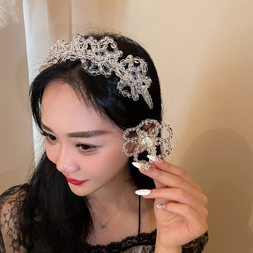 Title 8, New Crystal Woven Flower Hairpin One Word Clip ...