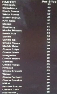 The Cake Corner menu 2