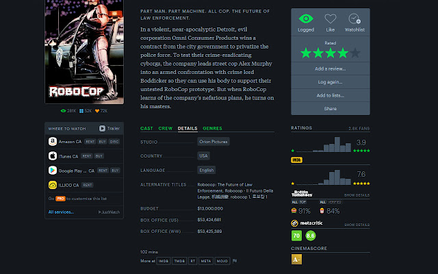 Letterboxd Extras chrome extension