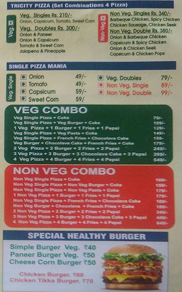 The Pizza Cafe menu 