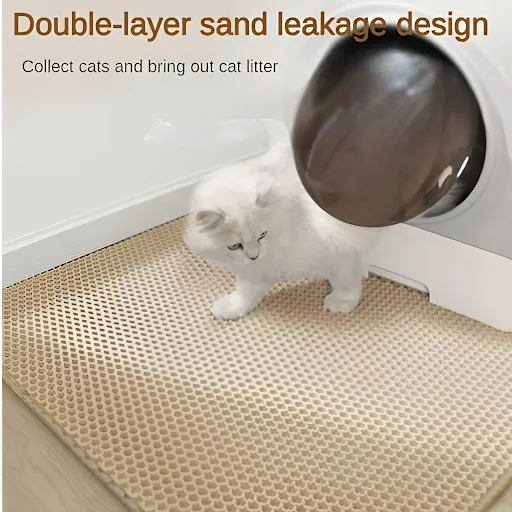 90X60CM Cat Accessories Double-layer Non-slip big Cat Litter Mat Pet Litter Box Filter MatWear Resistant Cat Litter Mat