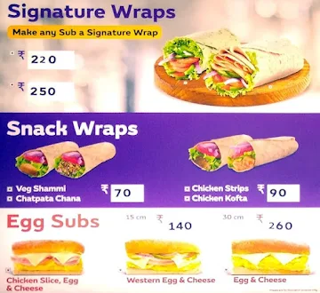 Subway menu 