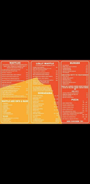 MFT The Food Truck menu 