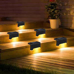 Set 40 lampi solare pentru trepte sau terase, senzor de lumina