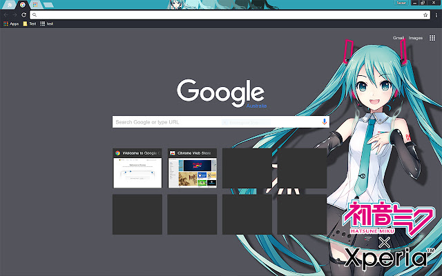 Hatsune Miku V4X x XPERIA chrome extension