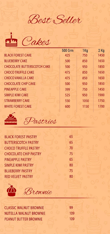 Bakingo menu 