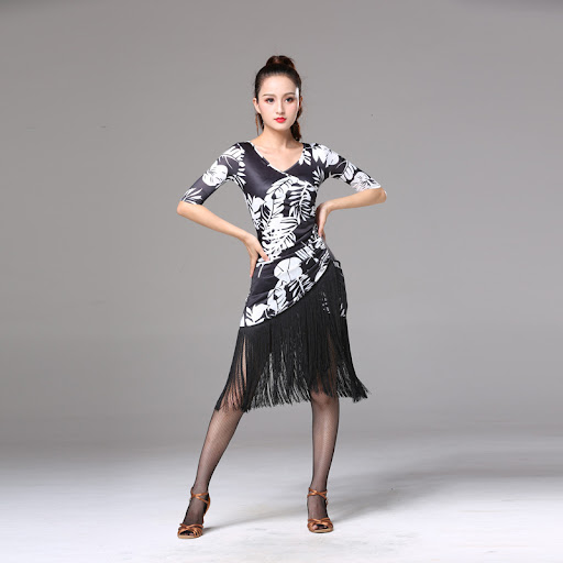Title 4, Ice Silk Fringed Dance Skirt Training Performan...
