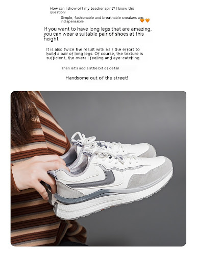 Title 9, Autumn Leather Couple Sneakers Casual All-match...