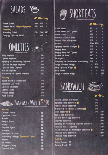 Calvin's menu 