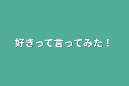 好きって言ってみた！