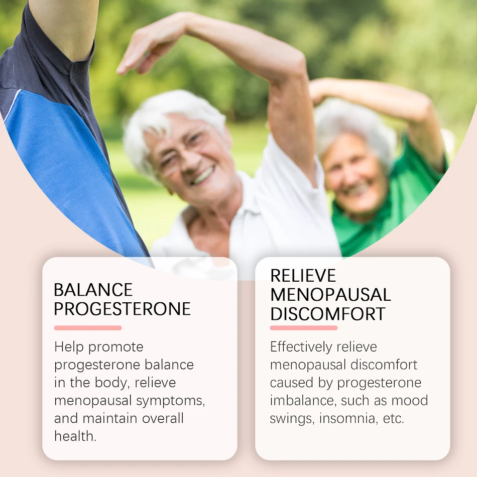 Progesteron Menopauze Verlichtingscrème voor Vrouwen Vermindert Opvliegers, Stemmingswisselingen en Andere Menopauze Symptomen