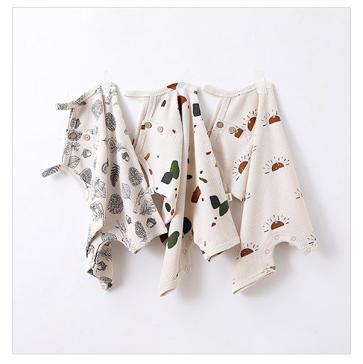 Title 10, Baby Breathable Strap Waffle Sleeveless Jumpsui...