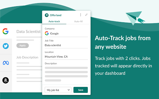 Offerland: Autofill and Track your jobs