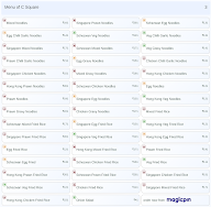 C Square menu 3