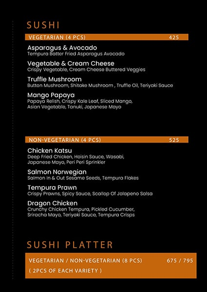 Ikoy Delhi menu 