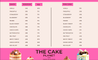 The cake planet menu 1