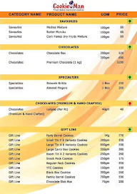 Cookie Man menu 3