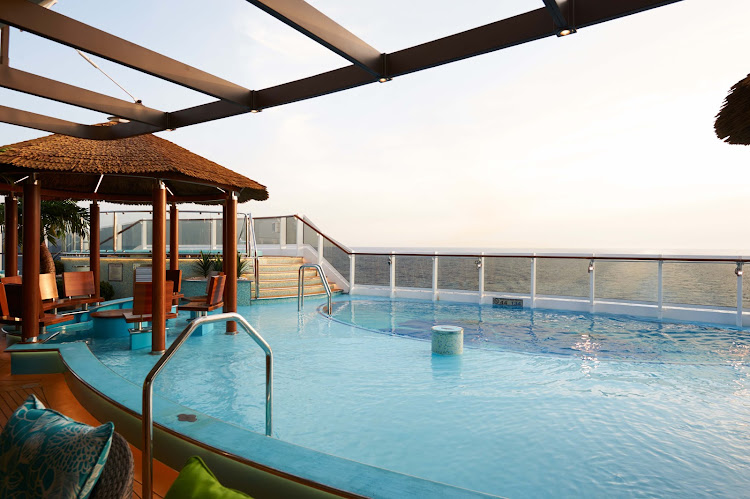 Belly up to the pool bar at the Havana Bar on Carnvial Vista.